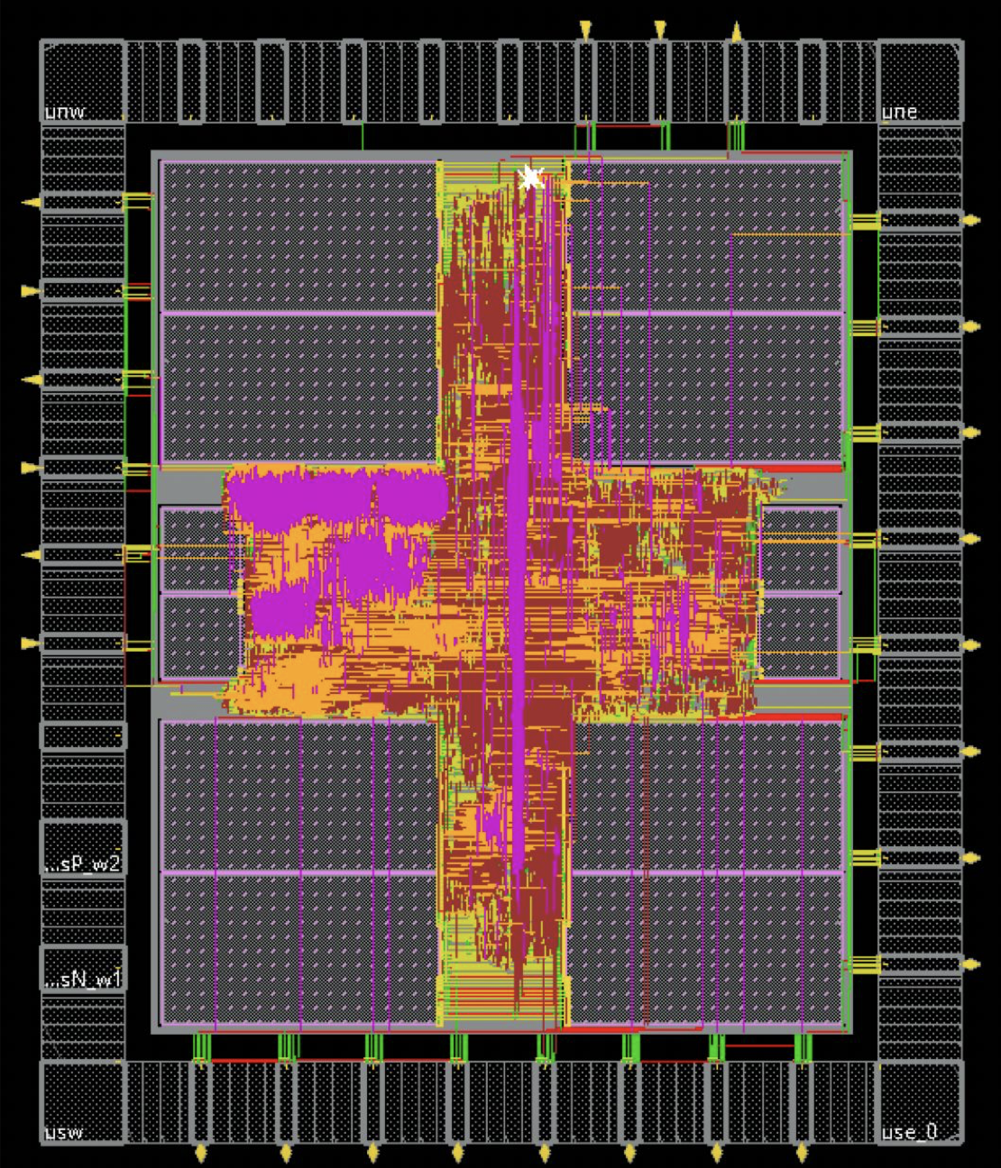 ECON-I 2021 V1 chip mounted on a printed circuit board